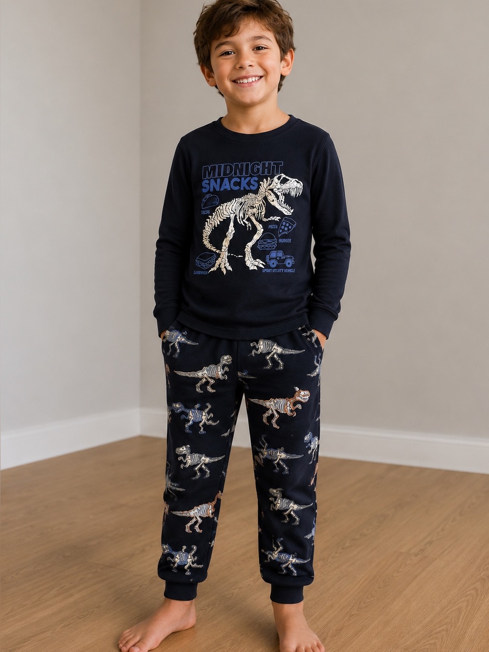 Old Navy Midnight Snacks Dinosaur Pajama Set